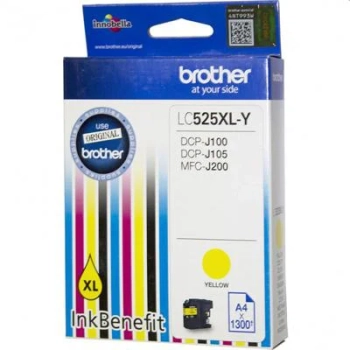 Tusz Brother LC-525 XL Y yellow, oryginalny | 11,5ml