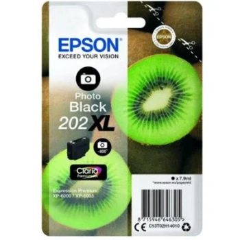 Tusz Epson 202XL Photo BK [C13T02H14010] foto czarny, oryginalny | 7.9ml