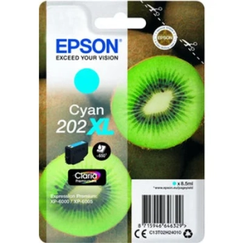 Tusz Epson 202XL C [C13T02H24010] cyan, oryginalny | 8,5ml