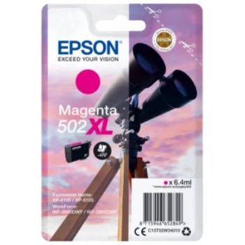 Tusz Epson 502XL M [C13T02W34010] magenta, oryginalny | 6,4ml