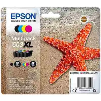 Tusz Epson 603XL CMYK [C13T03A64010] oryginalny | komplet 4 tuszy XL