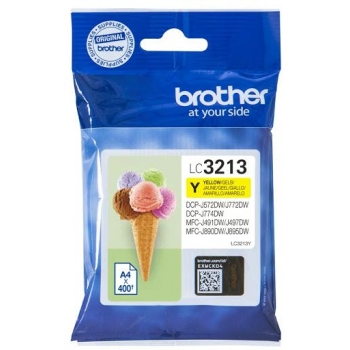 Tusz Brother LC-3213 Y yellow, oryginalny | 4,7ml