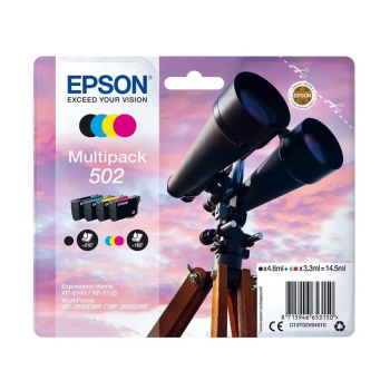 Tusz Epson 502 CMYK [C13T02V64010] CMYK, oryginalny | zestaw 4 tuszy